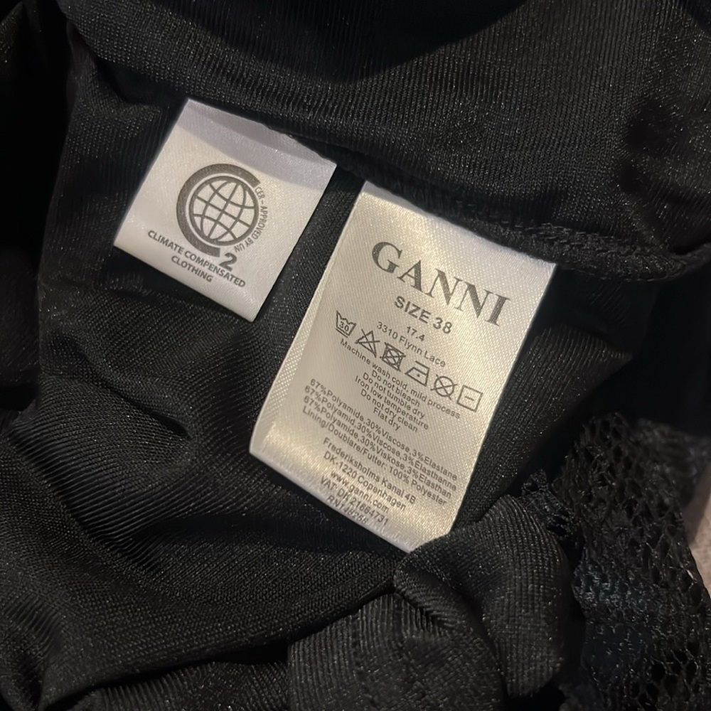 Ganni Elegant Navy Lace Dress Size 6 - Picture 13 of 15